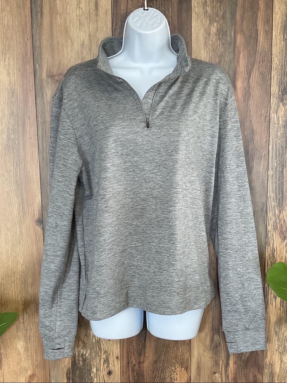 Crane Classic Gray Quarter-Zip Pullover L       187J